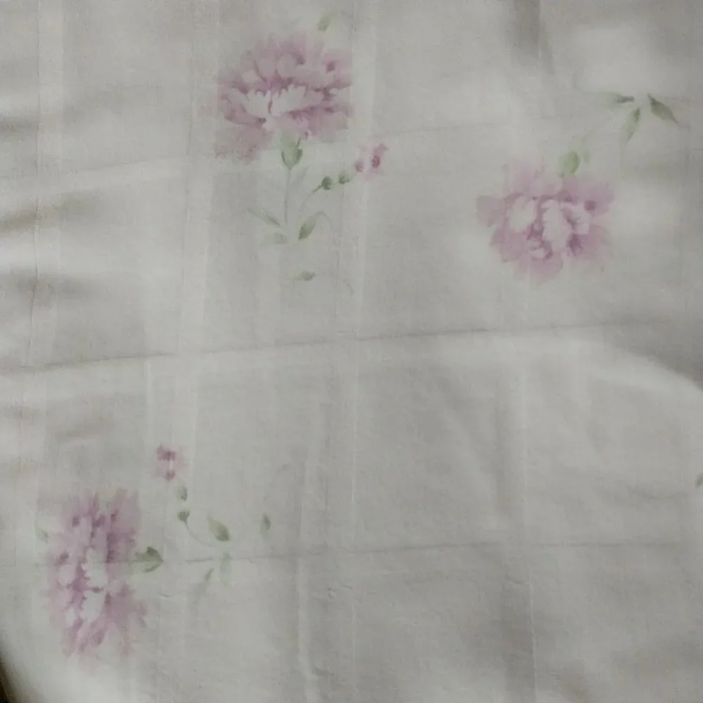 Ralph Lauren QUEEN FULL Solange Duvet Cover Floral White Pink Check Shabby Chic